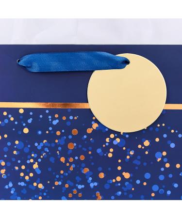 SUNCOLOR 2 Pack 13" Large Gift Bags for Fathers Day Birthdays Day Gift Bags With Tissue Paper Blue White - Buy Online on GoSupps.com