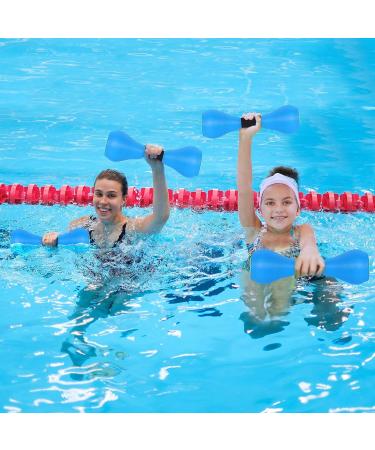 SDUSEIO 1 Pair Aquatic Exercise Dumbbells - Water Aerobics Foam Dumbbells for Pool Resistance Training - Blue (2 Pieces) - Buy Online on GoSupps.com