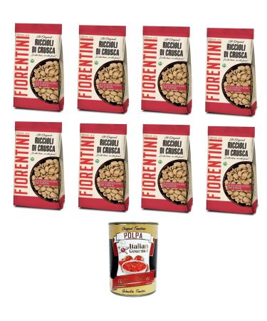 Fiorentini Gli Originali Riccioli di Crusca Die Original Kleielocken Ja zur Figur, Nein zum Hunger 8 x 250g + Italian Gourmet Pulp 400g