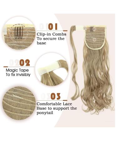 Tess Ponytail Extension 40cm - Ash Blonde Wavy Braid | 90g Long Hair Extensions for Perfect Horseplate Style - Buy Online on GoSupps.com
