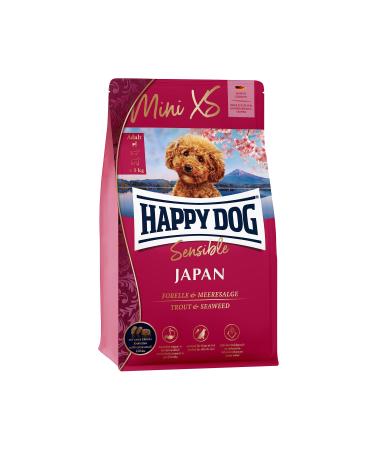 Happy Dog 60942 - Supreme Mini Xs Japan Chicken with trout - Dog dry food for very small breeds - 1.3 kg content Japan 1.3 kg (1 Pack)