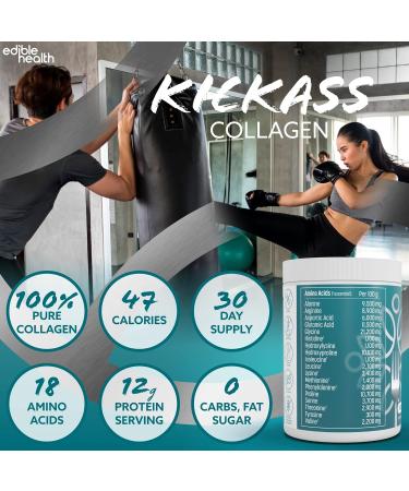 Hydrolysed Marine Collagen Peptides Powder - 400g Tub - High Protein & Carb Free Supplement | Edible Health - 30-Day Supply - Buy Online on GoSupps.com