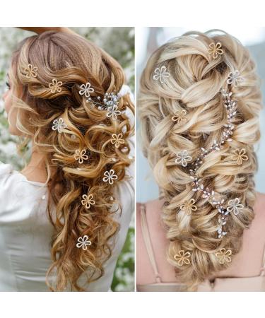 Ouligay 16-Piece Mini Flower Hair Clips - Perfect Hair Accessories for Women & Girls | Ideal for Weddings Birthdays & Parties - Buy Online on GoSupps.com