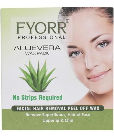 FYORR 80g Aloe Vera Peel-Off Wax for Upper Lip, Facial Hair, Eyebrow - Free Waxing Spatula - Buy Online on GoSupps.com