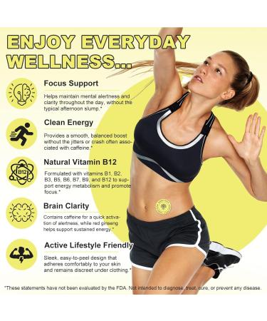 YI JIA XING ZHOU Energy Patches 60 Pieces B12 Patches for Women and Men Natural Energy Boosters for Fatigue Quick Wake Up Recovery Patches for Party Fun Morning Reviving - Buy Online on GoSupps.com