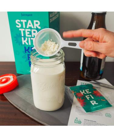 Buy Fair Starter Culture Kefir - Make Organic Milk Kefir at Home | Durable Tubers & German Instructions | 1x Organic Kefir Culture - Buy Online on GoSupps.com
