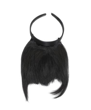 WIG ME UP - HA071T-1B Clip-in bangs with headband and longer side hair particularly natural effect black (1B)
