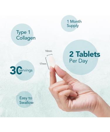 Zipvit Marine Collagen 1200mg Tablets with Hyaluronic Acid Vitamin C and Zinc. High Strength Type 1 Collagen for Men and Women Supports Hair Skin and Nails 60 Tablets 1 Month Supply Collagen Tablets - 60 Pack - Buy Online on GoSupps.com