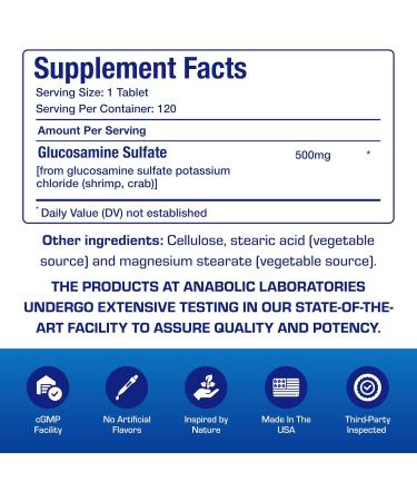 Glucosamine Sulfate Joint Health Supplement - Soft Tissue Cartilage Tendon and Ligament Supplement for Enhanced Mobility Comfort and Flexibility - Non-GMO Sodium Free & Made in the USA - 120 Servings - Buy Online on GoSupps.com