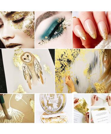 Koogel 300 Pcs Imitation Gold Leaf - 5.5 Inch Gilding Foil for Art, Crafts, DIY Decor - Buy Online on GoSupps.com