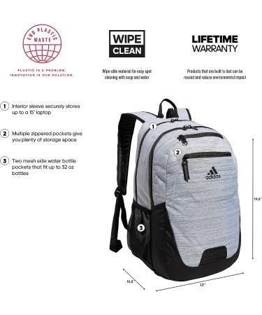 adidas Foundation 6 Backpack - Two Tone White/Black | One Size - Buy Online on GoSupps.com