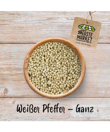  TASTE Guter Geschmack 10 kg of whole white peppercorns | white pepper | peppercorns | spices | berries - Buy Online on GoSupps.com