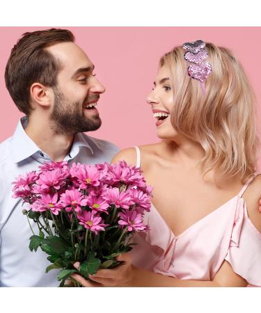 Valentine's Day Heart Headband Pack - Red, Pink, Rose Sequin Hair Hoops for Girls & Women - Buy Online on GoSupps.com