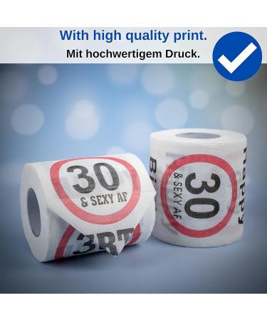 Happy 30th Birthday Toilet Paper - Funny 2-Pack Klopapier for Fun Decorations & Gifts - Buy Online on GoSupps.com