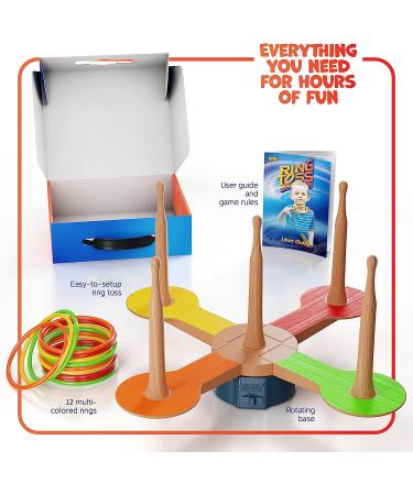 360 Spin Revolution Ring Toss Game for Kids - Family Outdoor Party Fun - Great for Camping, Picnics, and Beach Activities - Ages 6 - Buy Online on GoSupps.com