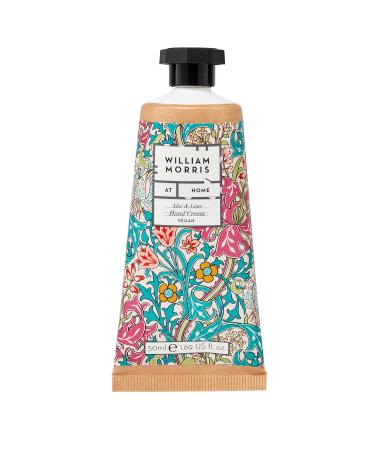 William Morris At Home Golden Lily Light Aloe & Lime Hand Cream | Enriched with Shea Butter | Cruelty Free & Vegan Friendly | Travel Friendly Size | 50ml
