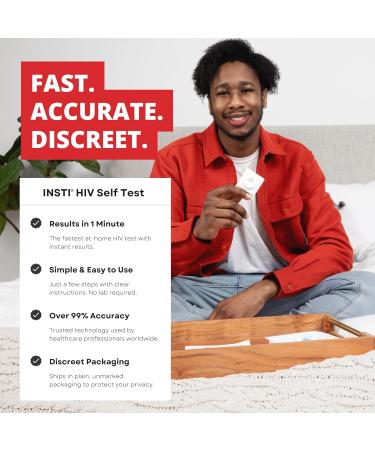 INSTI HIV Self-Test Rapid HIV Test Kit At Home with 1-Minute Results Easy and Discreet At Home Testing. - Buy Online on GoSupps.com