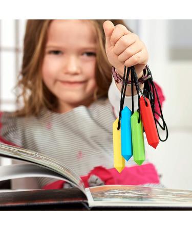 Sensory Chew Necklace (4 Pack) for Boys & Girls - Teething & Chewing Oral Sensory Toys - Buy Online on GoSupps.com