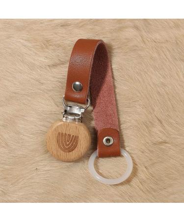 Gou 161 Guo Leather Pacifier Strap | Stylish Pacifier Chain & Clip for Babies - International Shipping Available - Buy Online on GoSupps.com