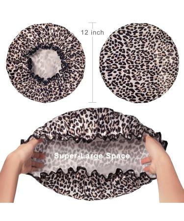 Aquior Large Waterproof Shower Hood for Women Men & Children - Reusable Bathing Hood for All Hair Lengths (Leopard Print) - Buy Online on GoSupps.com