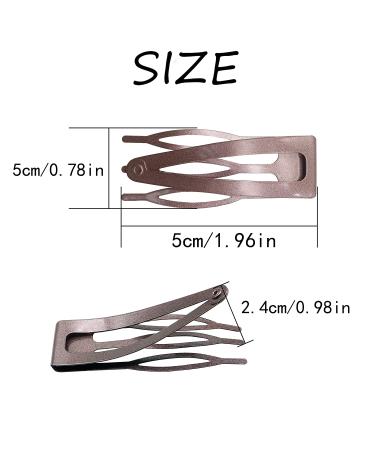 Dofash Double Grip Hair Clips - 6pcs Brown Metal Barrettes & Accessories - Buy Online on GoSupps.com
