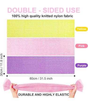 African Exfoliating Net Sponge Set - 3 Pcs | Bath Sponge Scrubbing Rag for Shower | Long Body Scrubber for Deep Cleaning - Buy Online on GoSupps.com