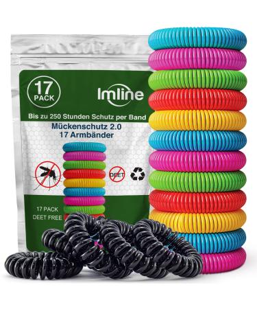 Mosquito Repellent Bracelet (17 pieces) Anti mosquito bracelet to protect against mosquitoes camping hiking accessories - Buy Online on GoSupps.com