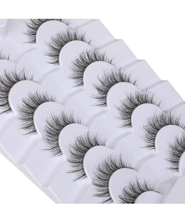 5D Wispy Natural Short Mink Eyelashes Pack - Clear Band (12mm) - Buy Online on GoSupps.com