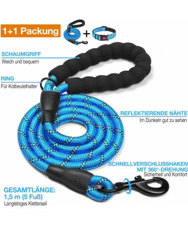 Haapaw Neoprene Padded Reflective Dog Collar for Small & Medium Dogs - Breathable Nylon - XS Blue - Buy Online on GoSupps.com
