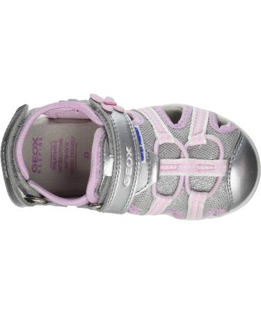 Geox Baby Girl's Sandal Agasim - Silver Pink | Size 7.5 UK Child - Buy Online on GoSupps.com