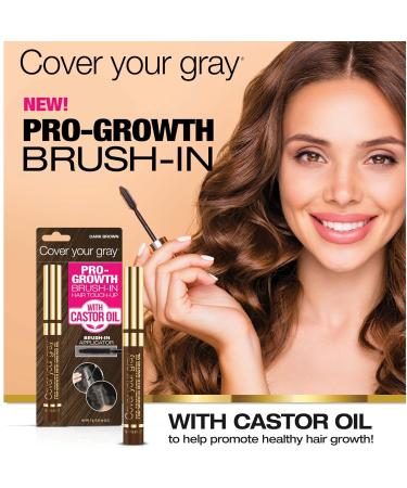 Cover Your Gray Pro-Growth Hair Touch-Up with Castor Oil - Jet Black | Fast International Shipping - Buy Online on GoSupps.com