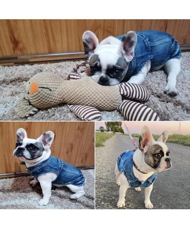 Brocarp Dog Jean Jacket Blue Denim Vest Coat for Small Dogs - Cute & Machine Washable Apparel - Buy Online on GoSupps.com