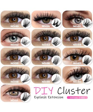 Matte Black DIY Lash Extensions - C Curl Mega Volume 8-16mm Clusters for Wispy Lashes | Individual Eyelash Extensions for Home Use - Buy Online on GoSupps.com