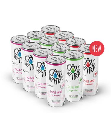 Caliwater Organic Nopal Cactus Water with Rare Antioxidants + Electrolytes for Hydration and Recovery Plant-Based Non-GMO Non-Carbonated Variety Pack Ginger Lime & Wild Prickly Pear & Watermelon 12 fl oz Cans (Pack of 12) Variety (Prickly Pear + Ginger Li - Buy Online on GoSupps.com