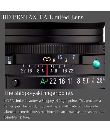 Pentax HD FA 43mm F1.9 Limited Black Standard Prime Lens with High-Performance HD & SP Coating, Large Aperture, Round Diaphragm, Machined Aluminum Body - 20140 - Buy Online on GoSupps.com
