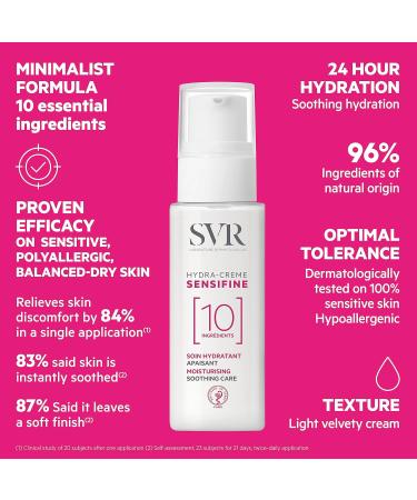 SVR SENSIFINE Hydra Soothing Face Cream for Balanced-Dry Sensitive Skin 40 ml - Buy Online on GoSupps.com