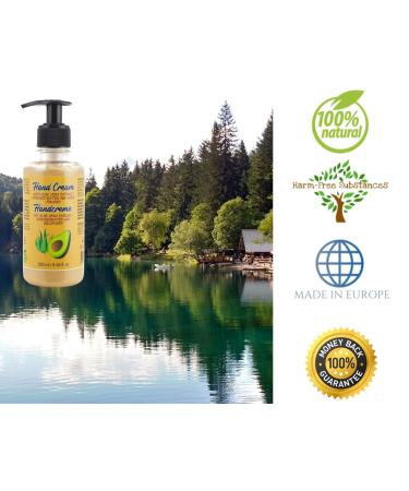 100% Natural Hand Cream for Cracked Dry Hands - Aloe Vera Avocado & Chamomile - Paraben-Free & Cruelty-Free - 250 ml - Buy Online on GoSupps.com