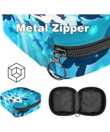 Trendy Women's Binding-Up Turtle Underwater Tampon Storage Bag | Multi-Zip Pockets for Menstrual Needs - Shop Internationally! - Buy Online on GoSupps.com