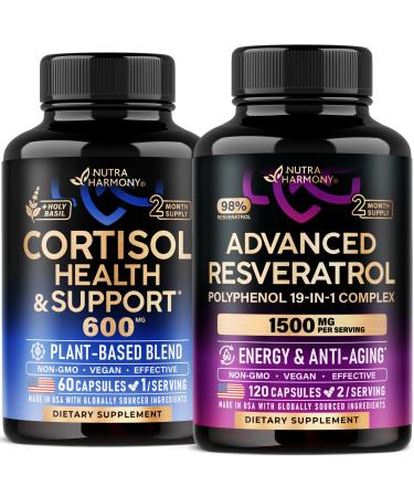 NUTRAHARMONY Cortisol Support & Resveratrol Complex Capsules