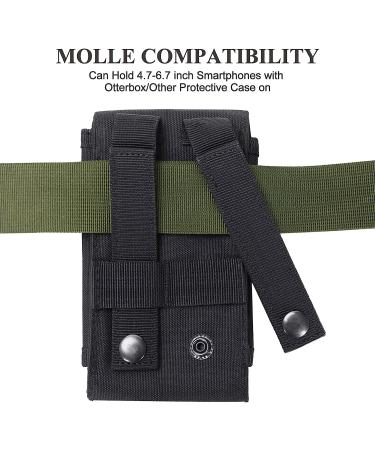 Universal Tactical MOLLE Holster Army Mobile Phone Belt Pouch EDC Security Pack Carry Accessory Kit Waist Bag Case Compatible iPhone 13 14 Pro X XS Max XR 7 8 Plus Samsung Galaxy S10 S9 S8 Plus #A (Big) - Buy Online on GoSupps.com