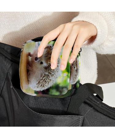 Menstrual Pad Bag with Zipper | Cute Hedgehog Ladies Napkin & Tampons Pouch - Shop Now! - Buy Online on GoSupps.com