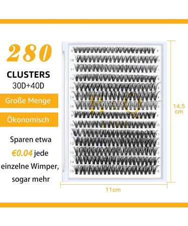 280 PC Individual Eyelashes for Beginners - 30D & 40D Mix - C Curl 9-15mm - Perfect for Eyelash Extensions - Buy Online on GoSupps.com