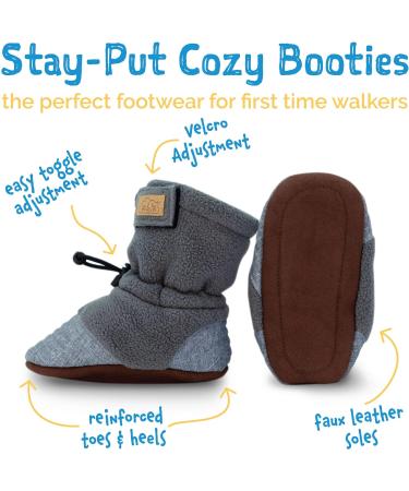 JAN & JUL Stay-On Adjustable Baby Booties for Boys | Brown Bear Small Infant Size - Buy Online on GoSupps.com