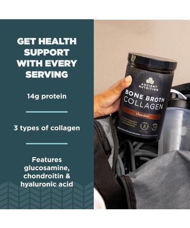 Ancient Nutrition Bone Broth Collagen Powder Chocolate 30 Servings + Bone Broth Collagen Powder Vanilla 30 Servings - Buy Online on GoSupps.com