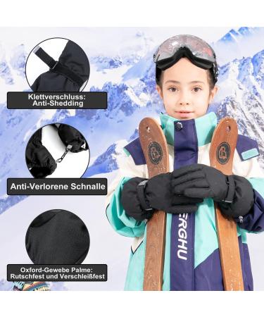 Thxtoms Children Ski Gloves -15 | Waterproof Windproof Warm Winter Snow Gloves for Girls 3-13 Years | Oxford Thick Cold Weather Outdoor Sports Skiing Snowboard - Buy Online on GoSupps.com