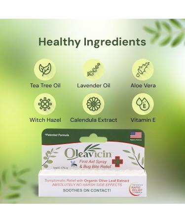 First Aid Spray & Bug Bite Relief | Soothing Natural Formula with Olive Leaf Extract | Minor Skin Irritations | 0.17 oz (5ml - Buy Online on GoSupps.com