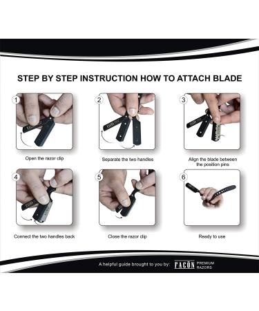 100 BLADES + Facn Professional Premium Straight Edge Barber Razor Salon Quality Shavette - Buy Online on GoSupps.com