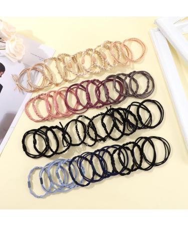 Mozaka 44Pcs Morandi Boho Hair Ties Bracelet for Women - Cute Braided Hair Elastics Bands for Thick, Thin, Long, Curly Hair - Buy Online on GoSupps.com