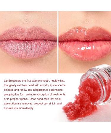 Strawberry Lip Scrub & Sleep Mask | Exfoliate Moisturize & Repair Dry Lips - Best Lip Care Products Online - Buy Online on GoSupps.com