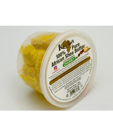 Kuza 100% Pure African Shea Butter with Borututu - Chunky Yellow 10 oz | Natural Moisturizer & Skin Treatment - Buy Online on GoSupps.com
